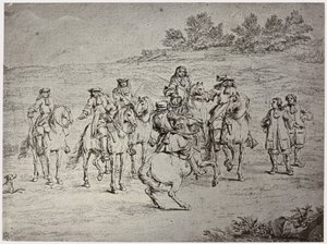 Van der Meulin [?], Lajos XIV. és a Művész alkotó: Philip Henry Delamotte