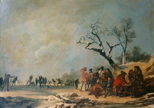 The Skaters (olaj, vászon) alkotó: Philip James de (1740-1812) Loutherbourg