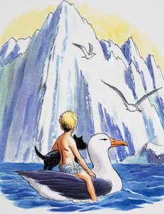 A sarkvidéki jéghegyek, illusztráció Charles Kingsley "The Water Babies" című művéből.
