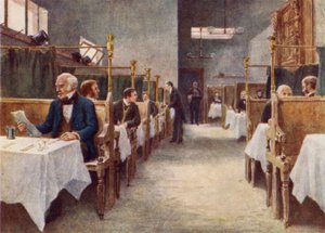 A Cock Tavern étkezője, a Fleet Street, 1886-ban elpusztult
