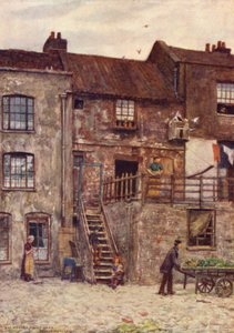 Old Houses, White Hart Inn belső udvara, Southwark, 1884 alkotó: Philip Norman