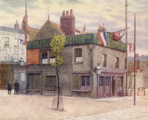 Vine Tavern, Mile End, keletre néz, 1887 alkotó: Philip Norman