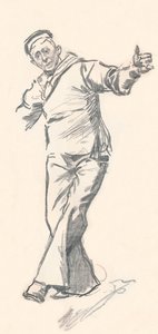 Ólomceruza-vázlat – Phil May, 19. század 1903-1904