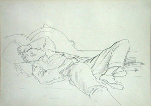 Szundi (ceruza papíron) alkotó: Philip Wilson Steer
