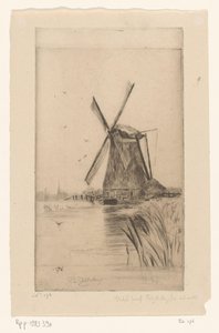 Szélmalom a tájban Mon Moulin (eredeti cím) alkotó: Philip Zilcken (signed by artist)