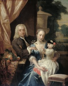 Isaac Parker (1702-1755), felesége, Justina Johanna Ramskrammer (1702-1798) és fiuk Willem Alexander (1740-1747)