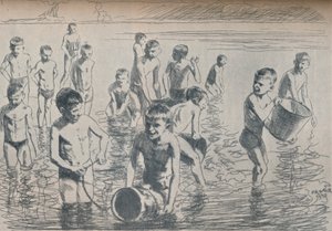 Fiúfürdőzés, 1911 alkotó: Philipp Franck