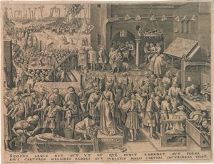 Justitia Justice A hét erényből, 1559. alkotó: Philipp Galle