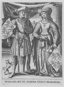 I. Vencel, Luxemburg hercege és Joanna, Brabant hercegnője, kb. 1600 alkotó: Philipp Galle