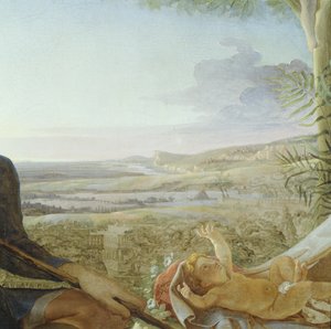 Krisztus gyermeke és tája a Pihenés útján Egyiptomba, 1805-06 (141645 részlete) alkotó: Philipp Otto Runge