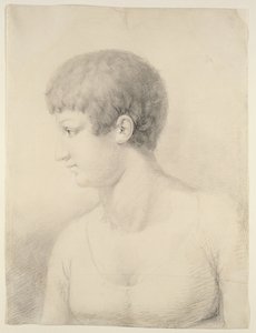 Pauline Runge portréja, 1801 (fekete kréta papíron)