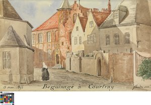 Beguinage Courtrayben alkotó: Philippe Auguste de Peellaert