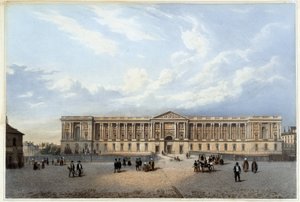 Colonnade du louvre - a „Séta Párizsban és környékén” című filmben, amelyet Jacottet és Benoist tervezett, c. 1840 alkotó: Philippe Benoist