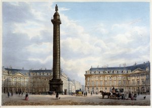 Oszlop de la Place Vendôme - a „Séta Párizsban és környékén”, tervezte Jacottet és Benoist, c. 1840 alkotó: Philippe Benoist