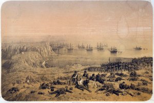 Krími háború (1853-1856): az almási csata 1854. szeptember 20-án. Illusztráció alkotó: Philippe Benoist
