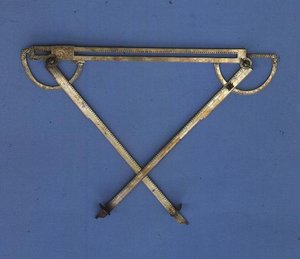 Trigonométer, 1580 körül (réz) alkotó: Philippe Danfrie