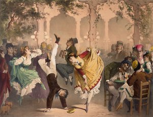 Le Quadrille a Bullier (színes litho)