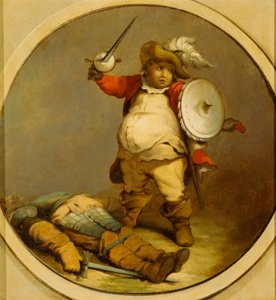 Falstaff Hotspur testével alkotó: Philippe Jacques de Loutherbourg