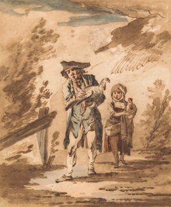 Rusztikusak a piacról visszatérő baromfival alkotó: Philippe Jacques de Loutherbourg