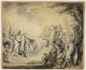 Iphigenia feláldozása alkotó: Philippe Joseph Tassaert