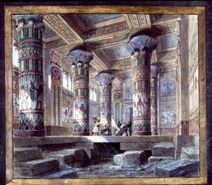 Philippe Chaperon szcenográfiája Giuseppe Verdi Aida című operájához