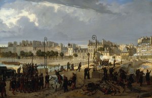 Zendülés az érseki hídon, 1849 (olaj, vászon)