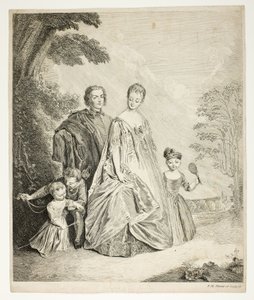 A Family Promenade, más néven Philippe Mercier, első felesége és családja alkotó: Philippe Mercier