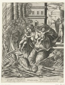 Asdrubal felesége belemerül az égő templomba alkotó: Philippe Thomassin (possibly)