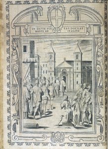 A Máltai Lovagrend statútumtáblája „Statuta Hospitalis Hervsalem” (menet), Philippe Thomassin alkotása, 16. század vége