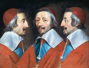 Richelieu bíboros, francia elöljáró és államférfi, c1642. alkotó: Philippe de Champaigne