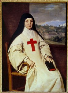 Angelique Arnauld anya portréja Jacqueline Marie Arnauld dit Angelique Arnauld (1591-1661), a Port Royal des champs (Port-Royal-des-Champs) apátnője, a francia janzenizmus alakja”” Philippe de Champaigne (1602-1674) festménye alkotó: Philippe de Champaigne
