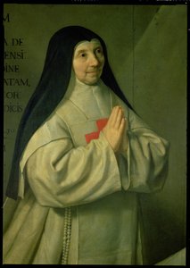 Catherine-Agnes Arnauld anya portréja 1593-1671 1662 részlet a 89736-ból
