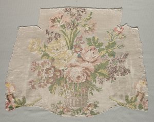 Selyemtöredék, a Le panier fleuri nevű panel része, 1770.