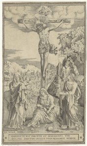 Krisztus a kereszten Mária és János mellett alkotó: Philippe de Soye