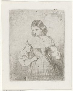 Egy fiatal nő portréja alkotó: Philippus Anthonius Alexander Kanne