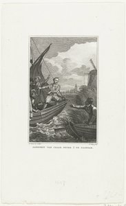 Nagy Péter cár érkezése Zaandamba, 1697, c. 1829 alkotó: Philippus Velijn