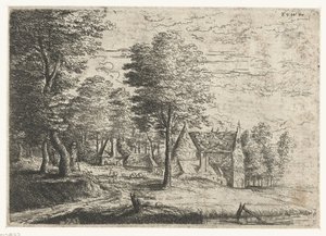 Táj pásztorral és nyájával Három tájkép (sorozat címe) alkotó: Philips Augustijn Immenraet