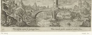 Hengelsport Jacht en visvangst (sorozat címe) Vadászat, horgászat és vadászati ​​típusok (sorozat címe) alkotó: Philips Galle (attributed to workshop of)