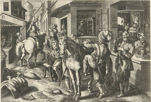 Kengyelek Új találmányok és felfedezések (sorozat címe) Nova Reperta (sorozat címe) alkotó: Philips Galle (attributed to workshop of)