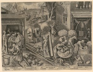 Bölcsesség (Prudentia), „A hét erény” sorozat 5. lapja alkotó: Philips Galle