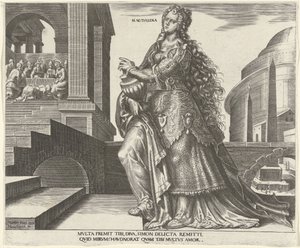 Mária Magdolna Magdalena (cím a tárgyon) Nyolc híres nő az Ó- és Újszövetségből (sorozat címe) alkotó: Philips Galle