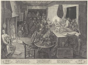 Mária halálos ágya alkotó: Philips Galle