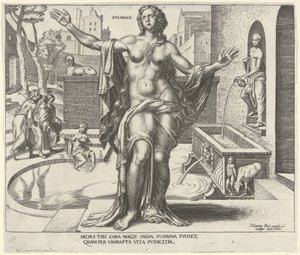 Susanna Svsanna (cím a tárgyon) Nyolc híres nő az Ó- és Újszövetségből (sorozat címe) alkotó: Philips Galle