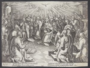 A Szentlélek leszállása alkotó: Philips Galle