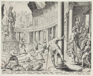 Ashtoreth, Chemosh és Milcom templomának lerombolása alkotó: Philips Galle
