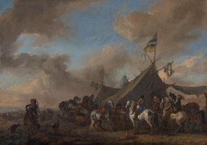 Katonai tábor alkotó: Philips Wouwerman