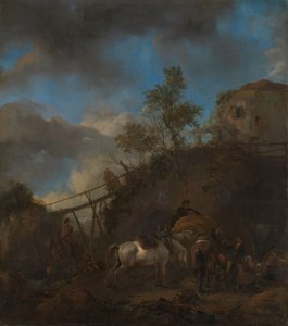 Kovács patkoló egy lovat alkotó: Philips Wouwerman