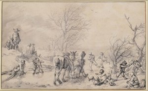 Jégmulatság alkotó: Philips Wouwerman
