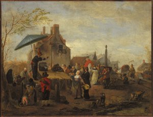 Zsonglőrök a piacon alkotó: Philips Wouwerman