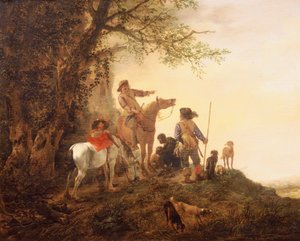 Pihenő vadászok alkotó: Philips Wouwerman